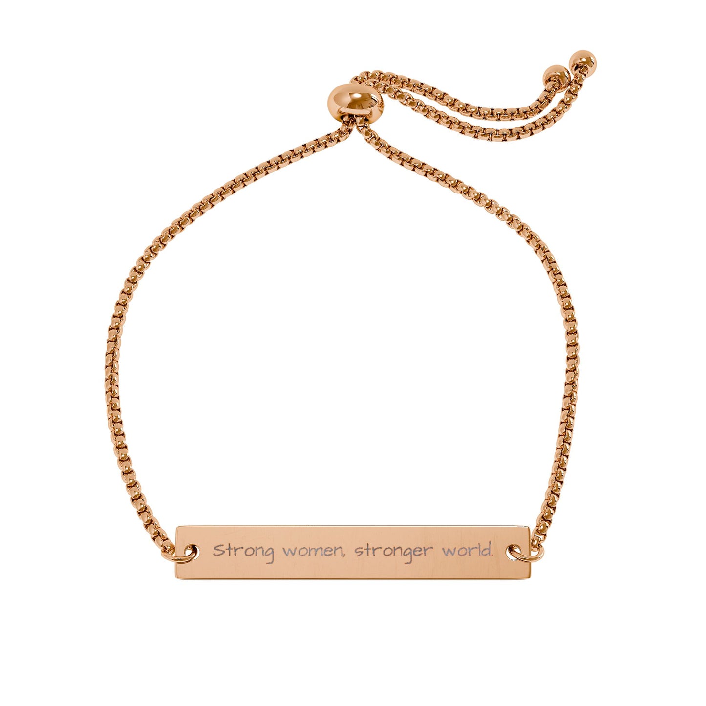 Engravable Adjustable Bar Bracelet