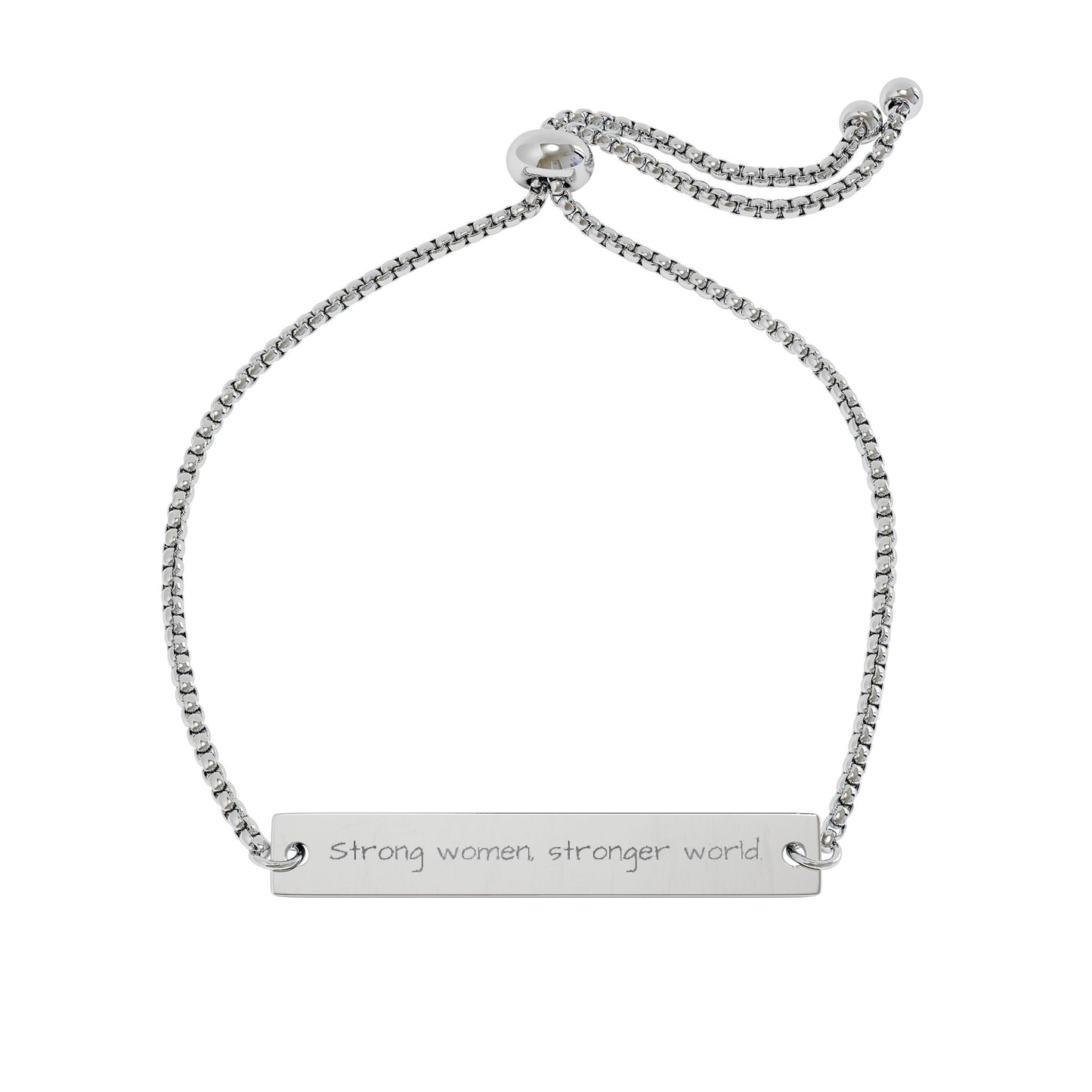 Engravable Adjustable Bar Bracelet