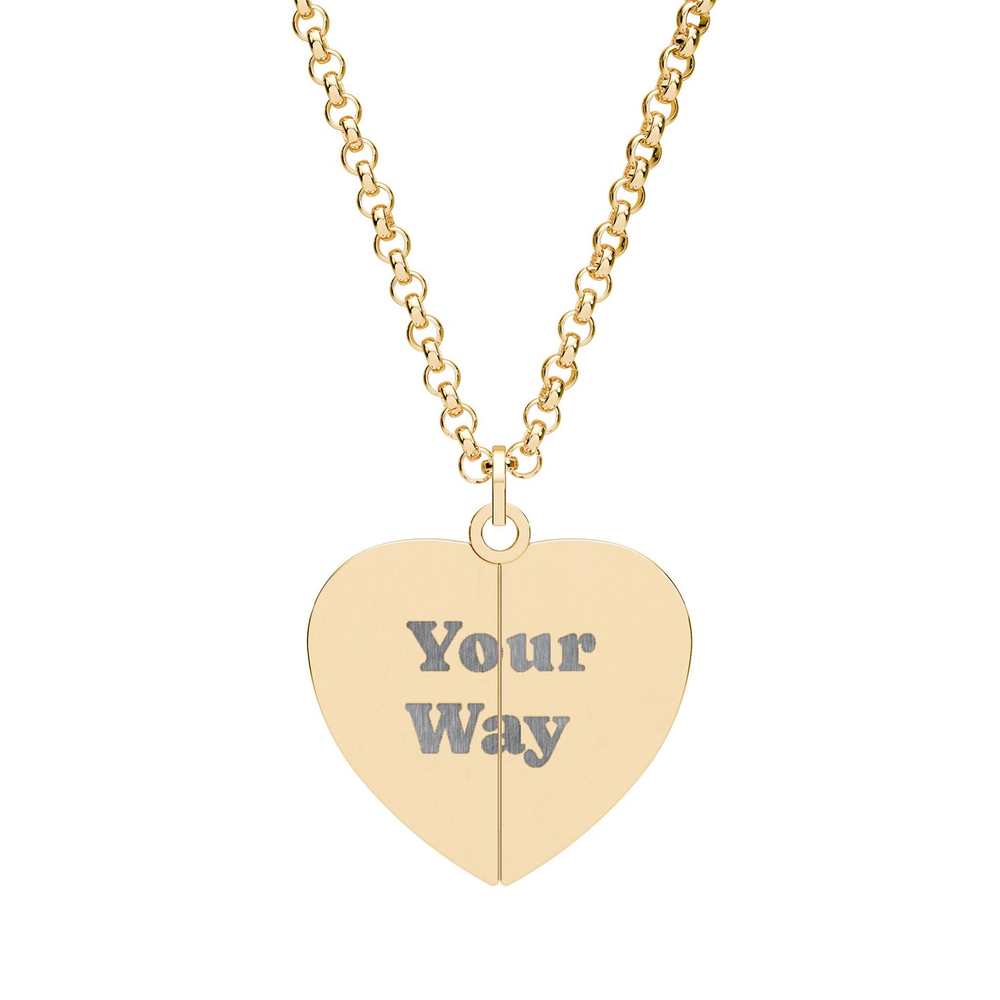 Hidden Message Heart Necklace | Engraved Secret Message Pendant