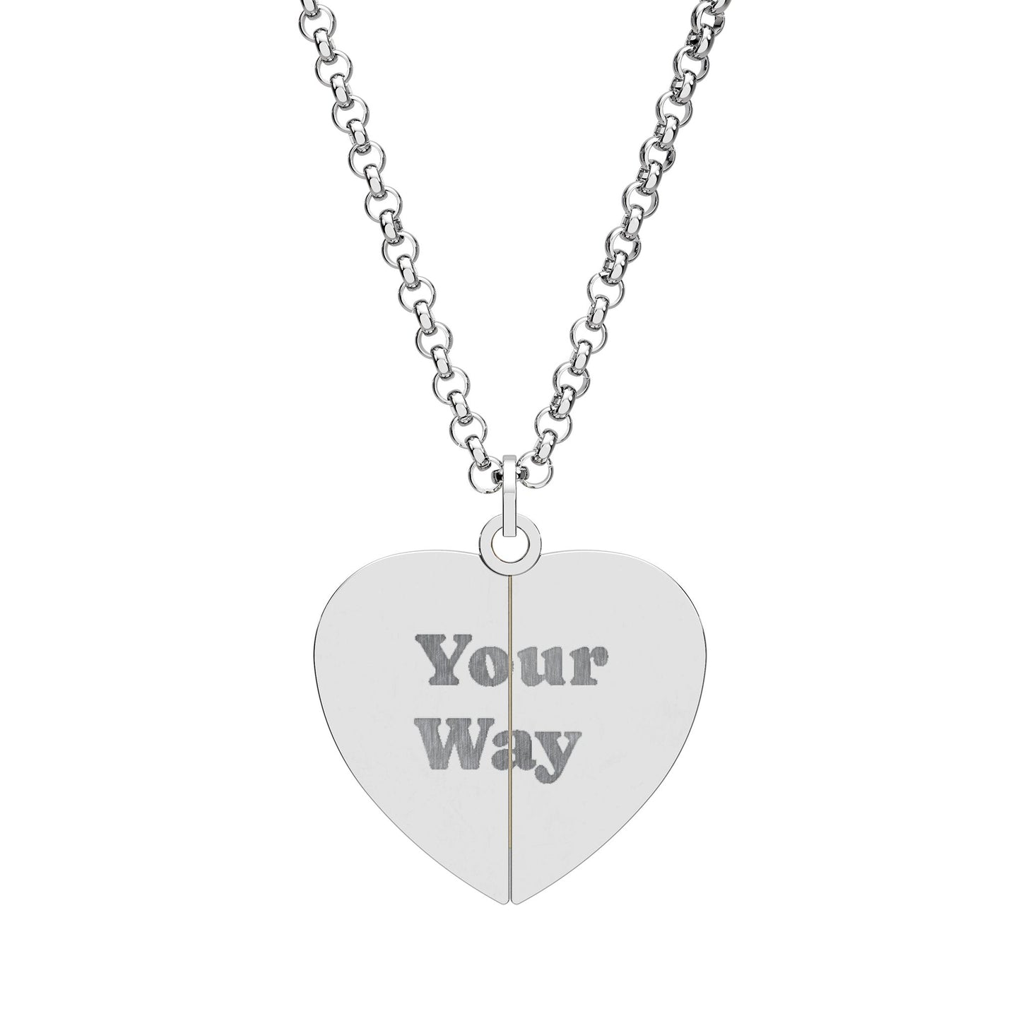 Hidden Message Heart Necklace | Engraved Secret Message Pendant
