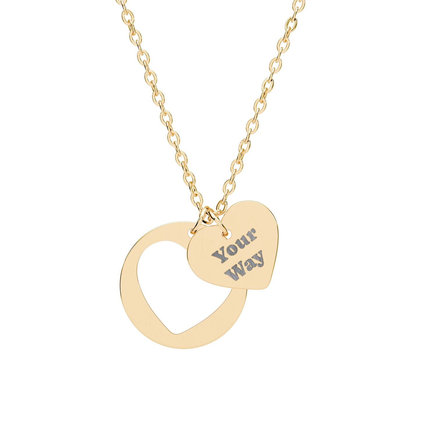 Engravable Heart Cutout Necklace