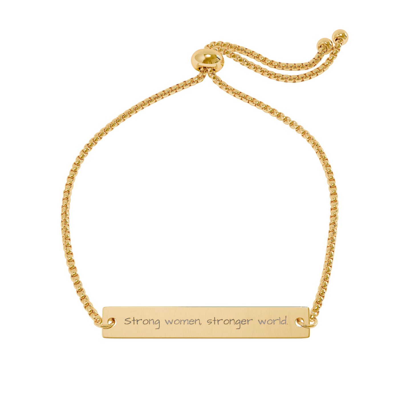 Engravable Adjustable Bar Bracelet