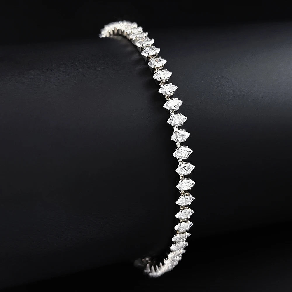 Diamond bracelet on a dark background