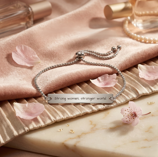 Engravable Adjustable Bar Bracelet