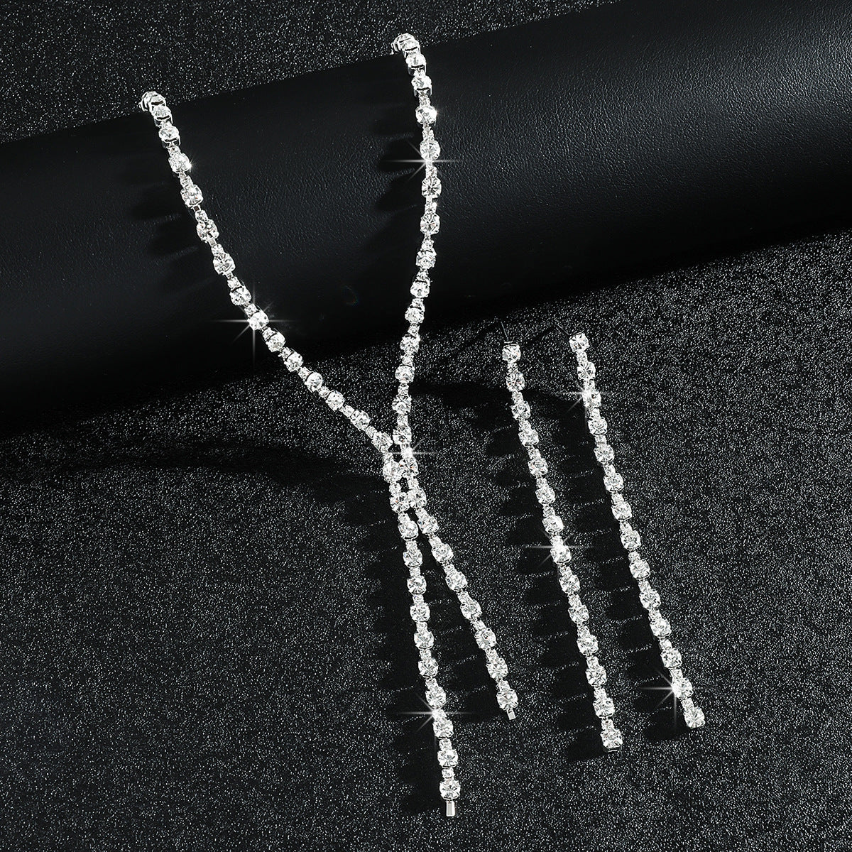 Éclat Tassel Jewelry Set Rhinestone