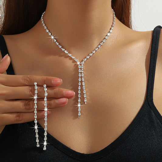 Éclat Tassel Jewelry Set Rhinestone