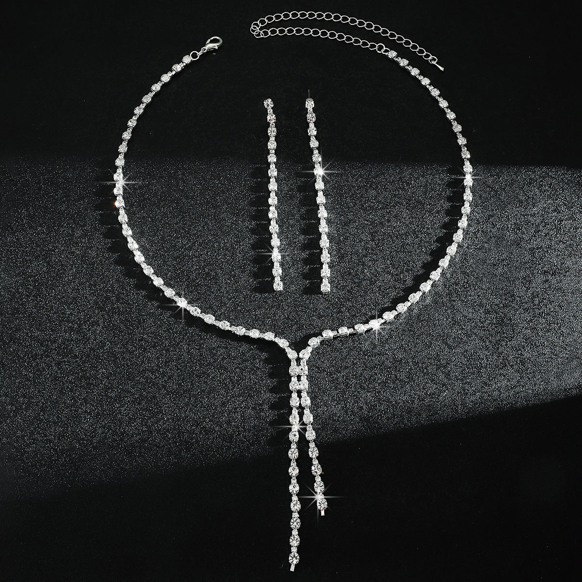 Éclat Tassel Jewelry Set Rhinestone