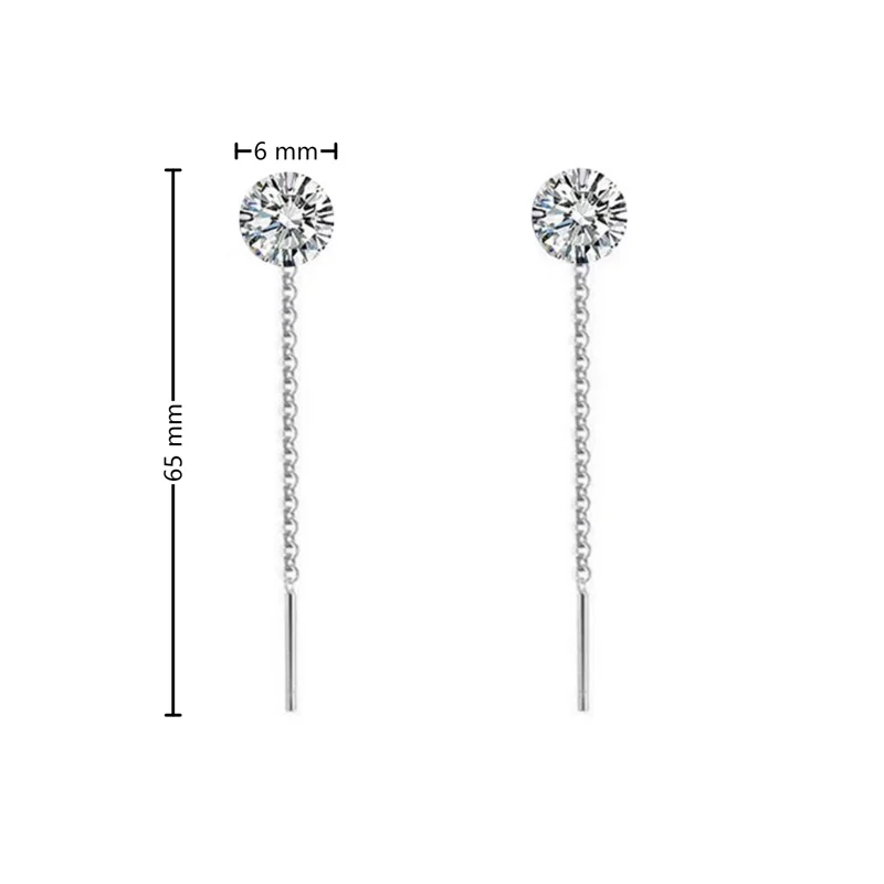 Tassel Zircon Earrings