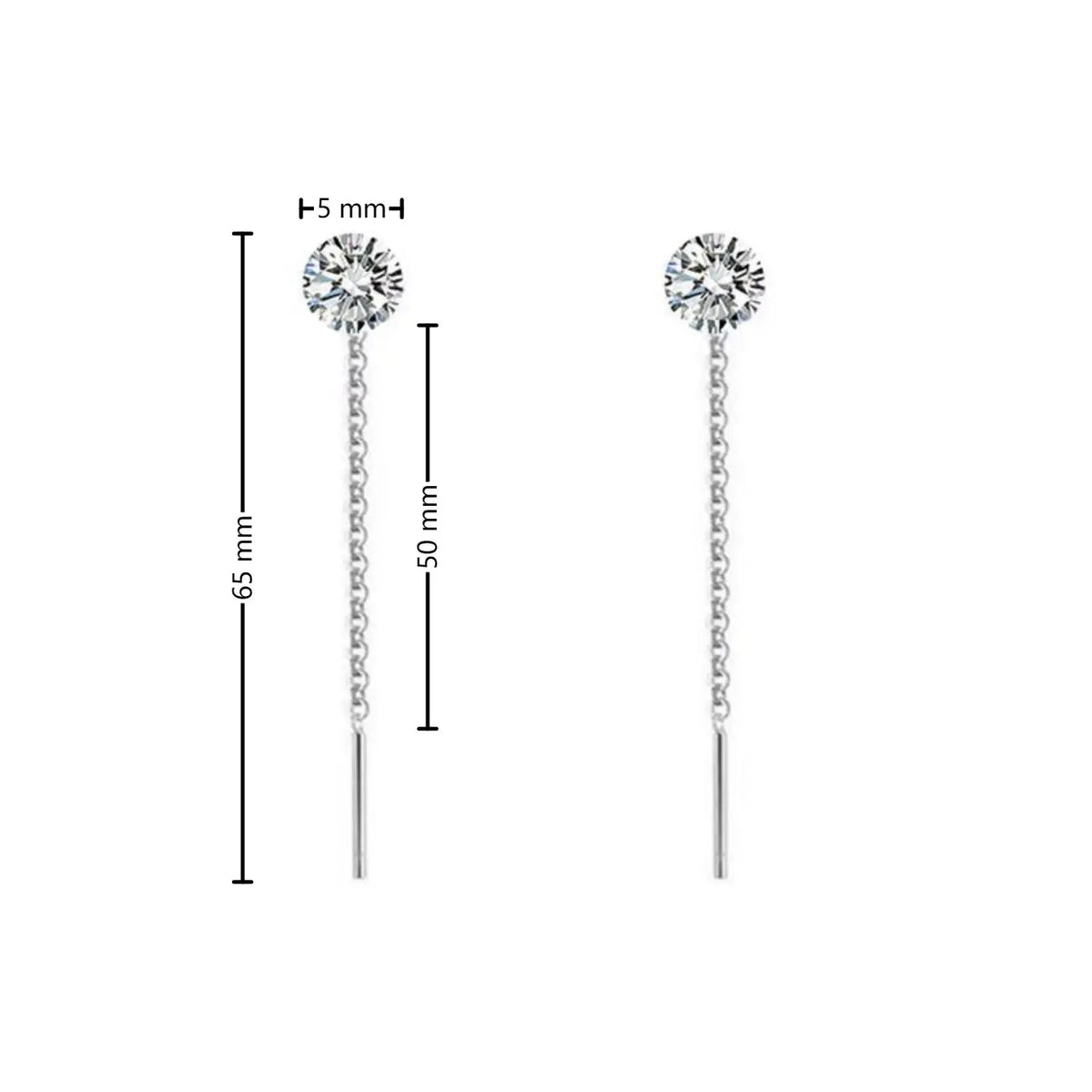 Tassel Zircon Earrings