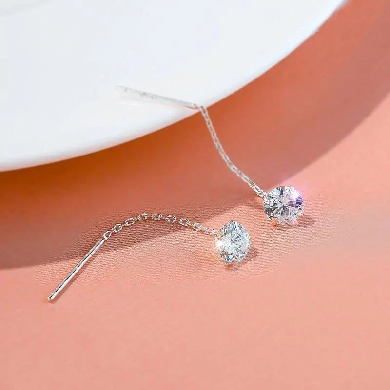 Tassel Zircon Earrings