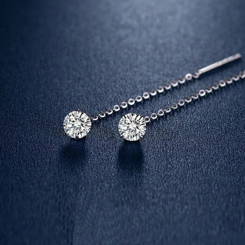Tassel Zircon Earrings