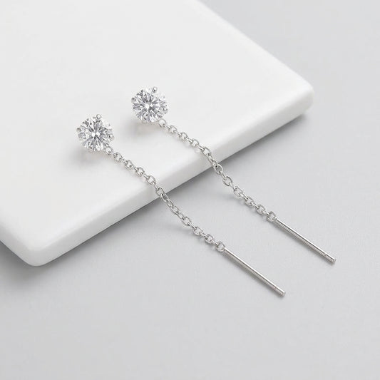 Tassel Zircon Earrings